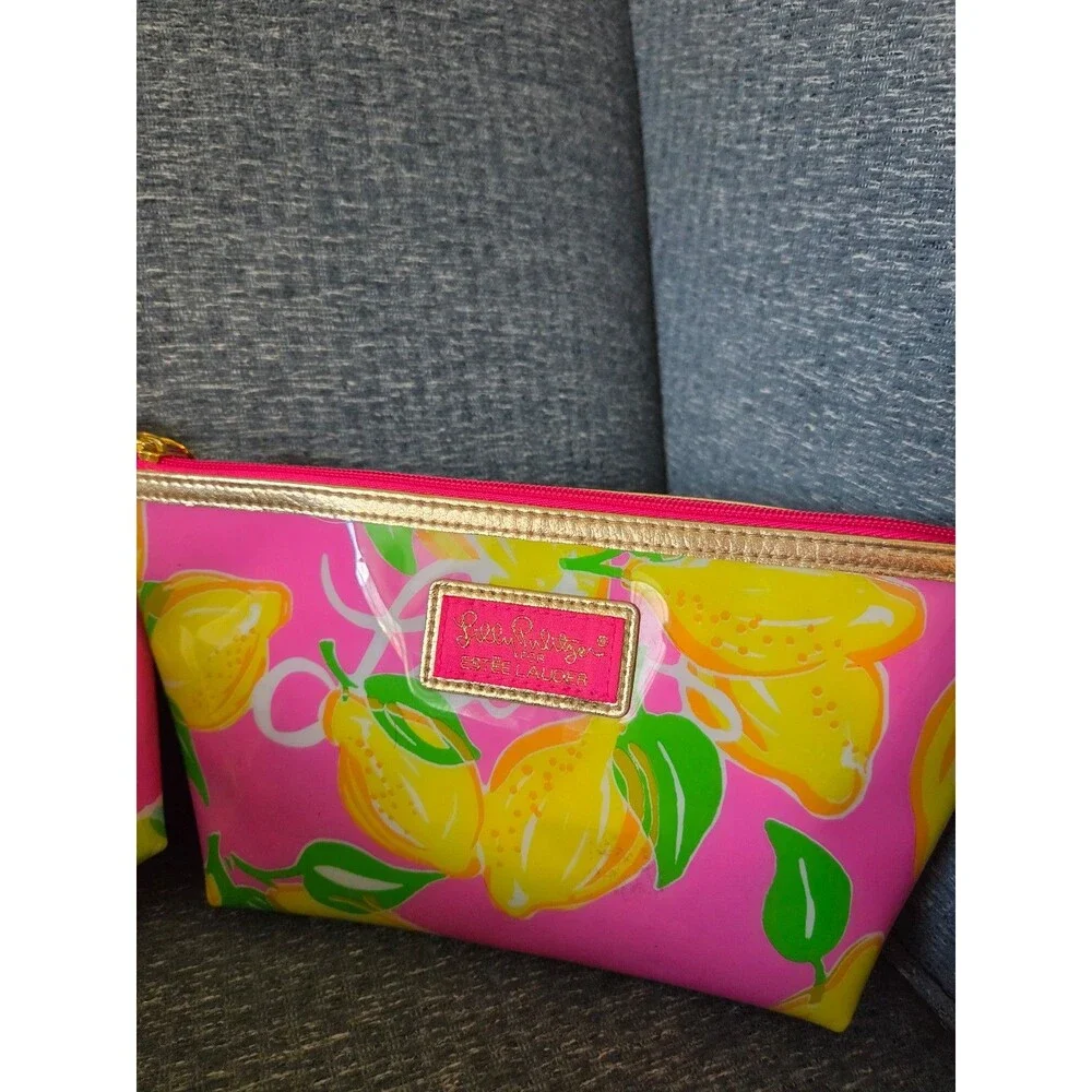 Lilly Pulitzer Estee Lauder Cosmetic Bags Set of 2